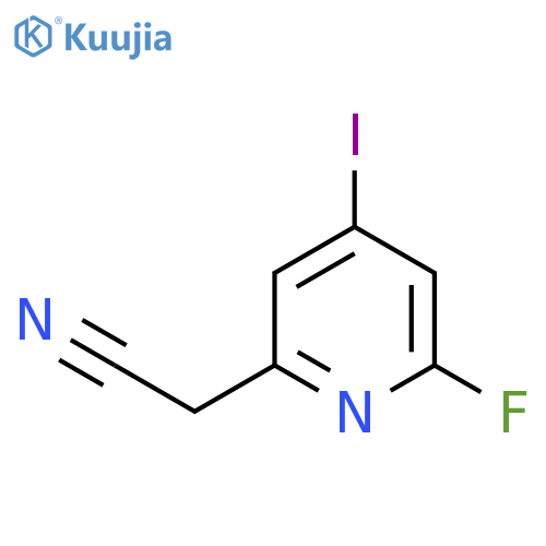 2-Fluoro-4-iodopyridine-6-acetonitrile structure