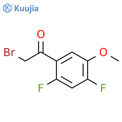 2-bromo-1-(2,4-difluoro-5-methoxyphenyl)ethan-1- one structure
