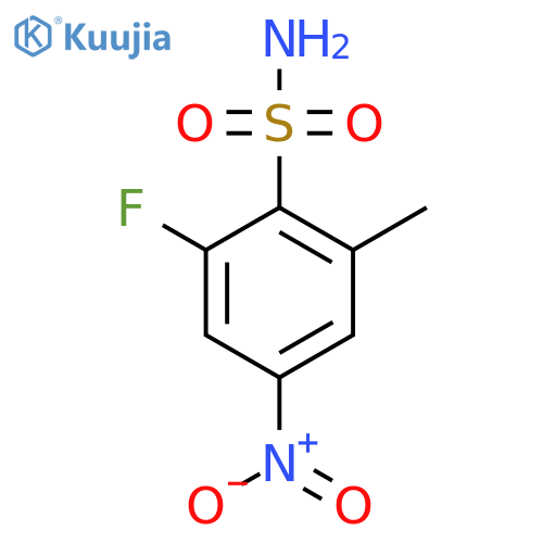 2-Fluoro-6-methyl-4-nitrobenzenesulfonamide structure