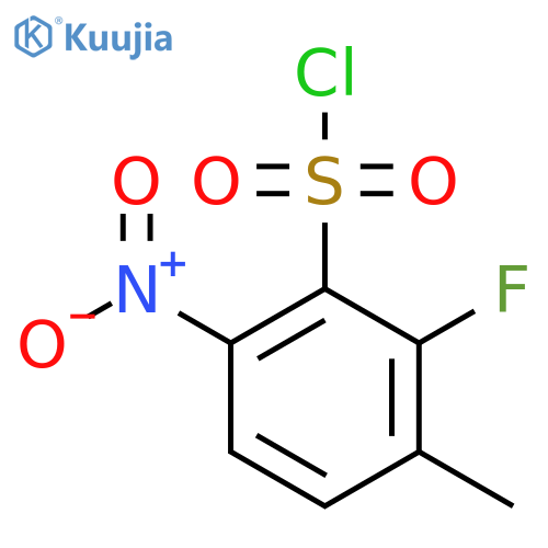2-Fluoro-3-methyl-6-nitrobenzenesulfonyl chloride structure