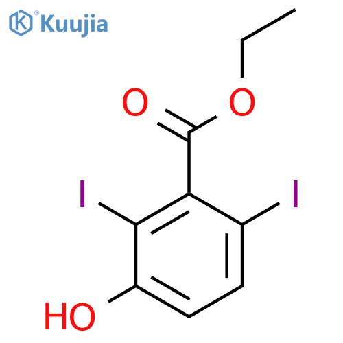 Ethyl 2,6-diiodo-3-hydroxybenzoate structure