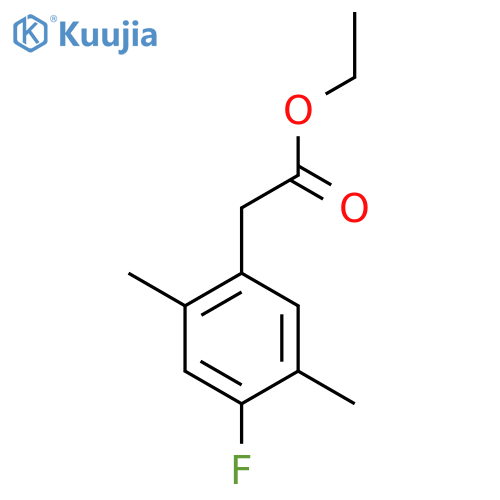 Ethyl 2,5-dimethyl-4-fluorophenylacetate structure