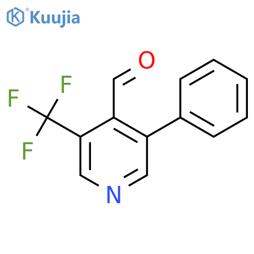 3-Phenyl-5-(trifluoromethyl)isonicotinaldehyde structure