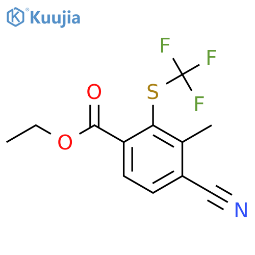 Ethyl 4-cyano-3-methyl-2-(trifluoromethylthio)benzoate structure