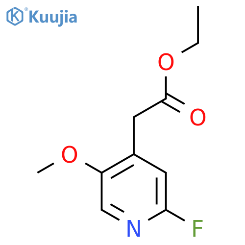 Ethyl 2-fluoro-5-methoxypyridine-4-acetate structure