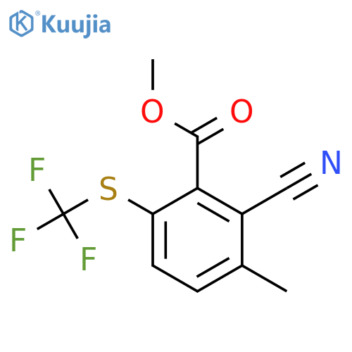 Methyl 2-cyano-3-methyl-6-(trifluoromethylthio)benzoate structure