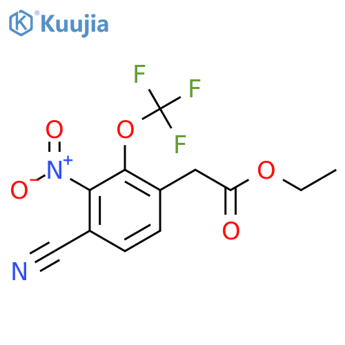 Ethyl 4-cyano-3-nitro-2-(trifluoromethoxy)phenylacetate structure
