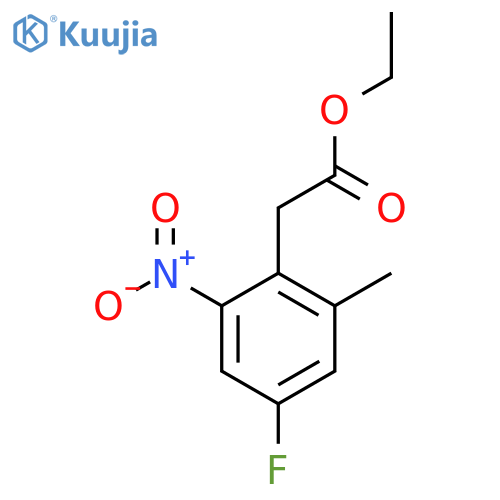 Ethyl 4-fluoro-2-methyl-6-nitrophenylacetate structure
