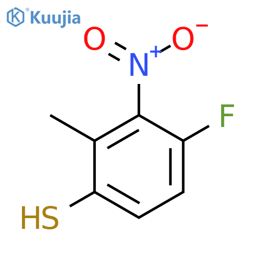 4-Fluoro-2-methyl-3-nitrobenzenethiol structure