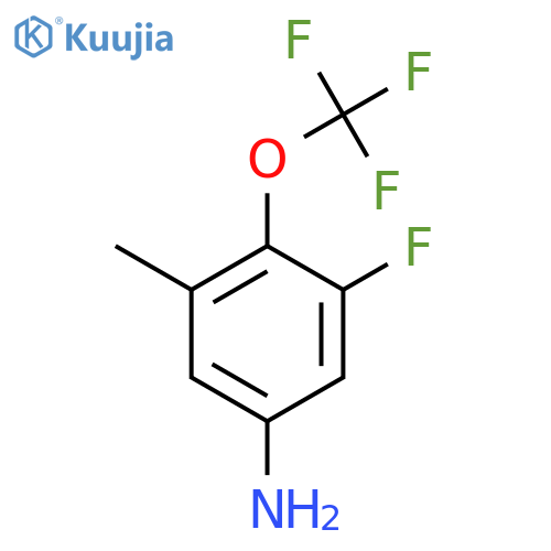 3-Fluoro-5-methyl-4-(trifluoromethoxy)aniline structure
