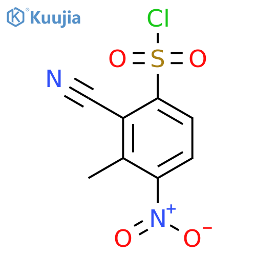 2-Cyano-3-methyl-4-nitrobenzenesulfonyl chloride structure