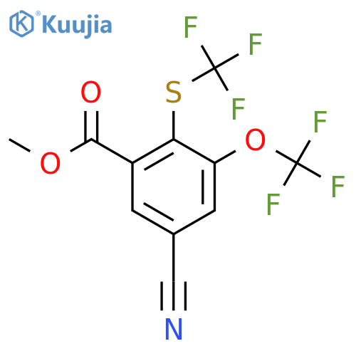 Methyl 5-cyano-3-trifluoromethoxy-2-(trifluoromethylthio)benzoate structure