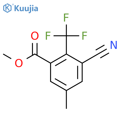 Methyl 3-cyano-5-methyl-2-(trifluoromethyl)benzoate structure