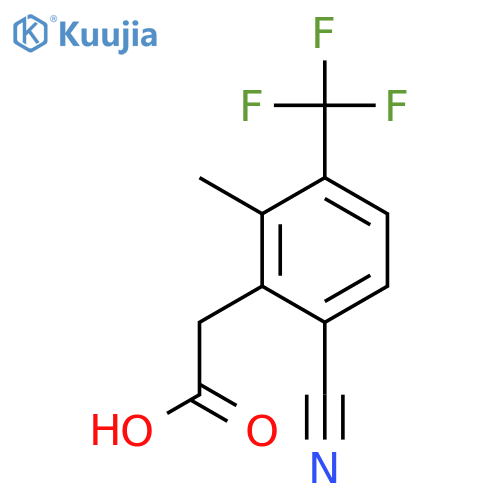 6-Cyano-2-methyl-3-(trifluoromethyl)phenylacetic acid structure