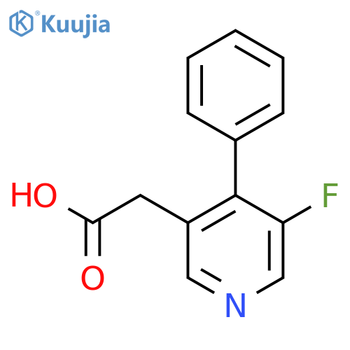 3-Fluoro-4-phenylpyridine-5-acetic acid structure