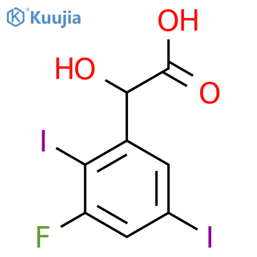 2,5-Diiodo-3-fluoromandelic acid structure