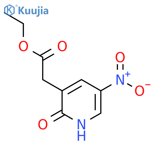 Ethyl 2-hydroxy-5-nitropyridine-3-acetate structure