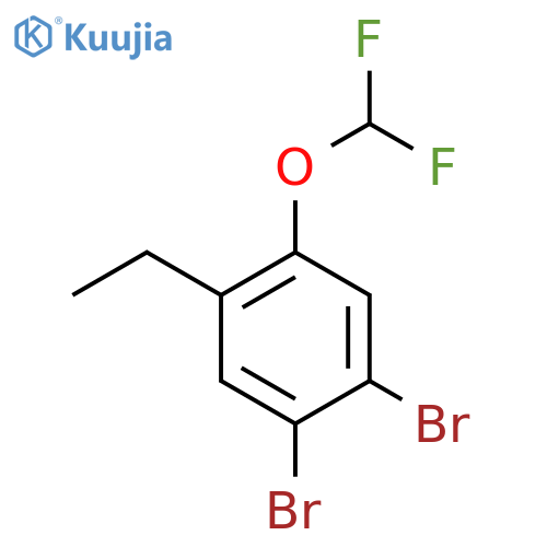 1,2-Dibromo-4-difluoromethoxy-5-ethylbenzene structure