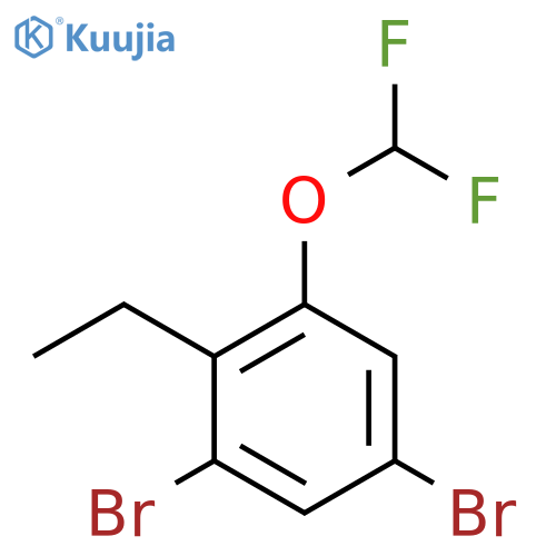 1,5-Dibromo-3-difluoromethoxy-2-ethylbenzene structure