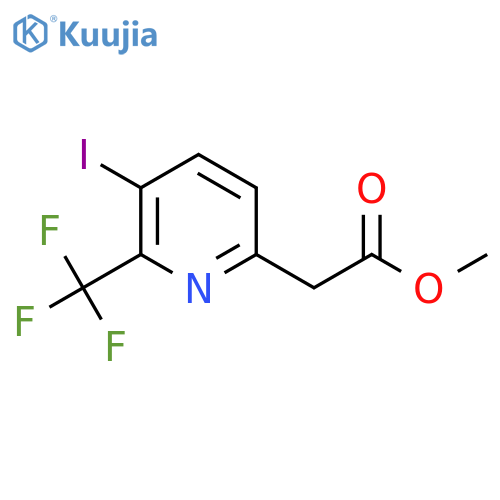 Methyl 3-iodo-2-(trifluoromethyl)pyridine-6-acetate structure