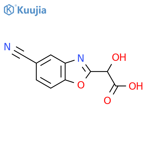 2-(Carboxy(hydroxy)methyl)-5-cyanobenzo[d]oxazole structure