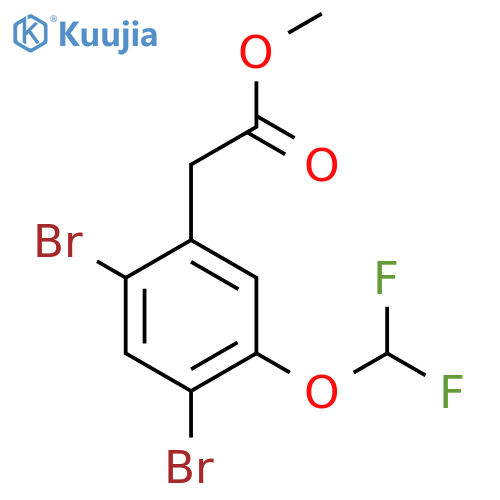 Methyl 2,4-dibromo-5-(difluoromethoxy)phenylacetate structure
