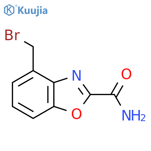4-(Bromomethyl)benzo[d]oxazole-2-carboxamide structure