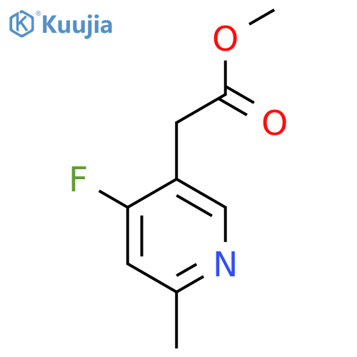 Methyl 4-fluoro-2-methylpyridine-5-acetate structure