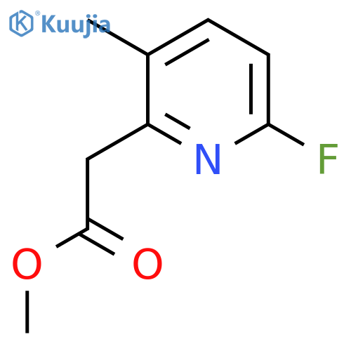 Methyl 6-fluoro-3-methylpyridine-2-acetate structure