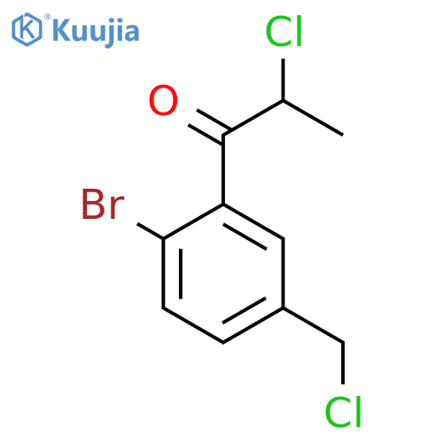 1-(2-Bromo-5-(chloromethyl)phenyl)-2-chloropropan-1-one structure