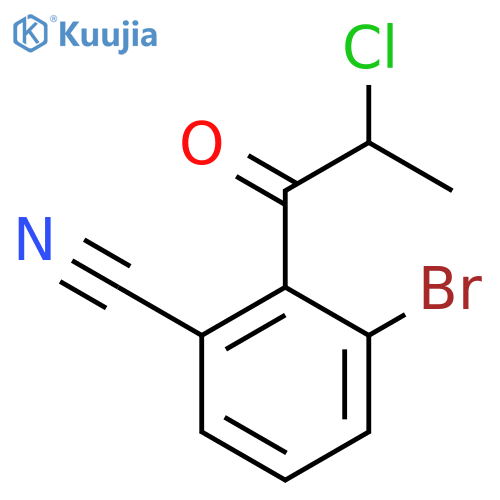 1-(2-Bromo-6-cyanophenyl)-2-chloropropan-1-one structure