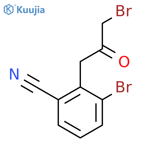 1-(2-Bromo-6-cyanophenyl)-3-bromopropan-2-one structure