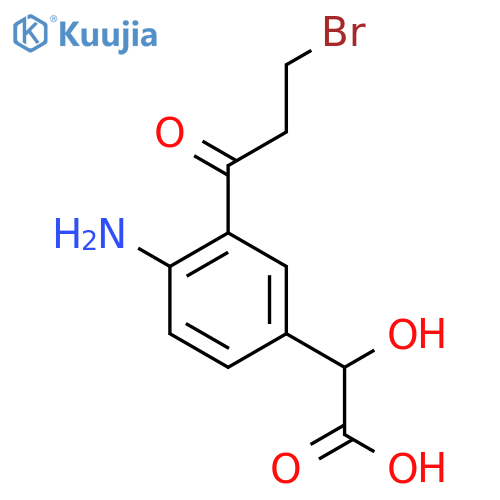 4-Amino-3-(3-bromopropanoyl)mandelic acid structure