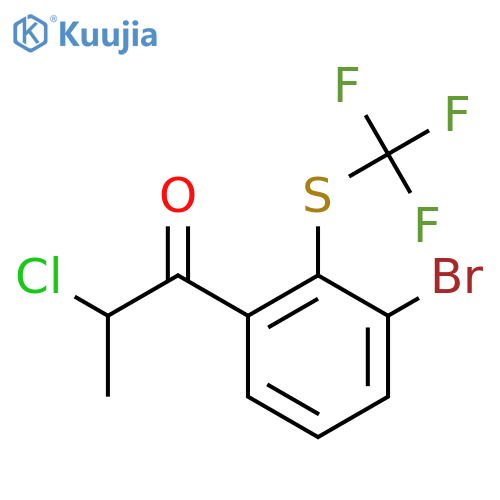 1-(3-Bromo-2-(trifluoromethylthio)phenyl)-2-chloropropan-1-one structure