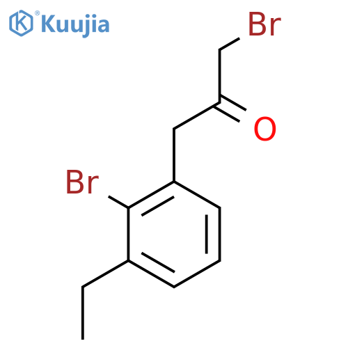 1-Bromo-3-(2-bromo-3-ethylphenyl)propan-2-one structure