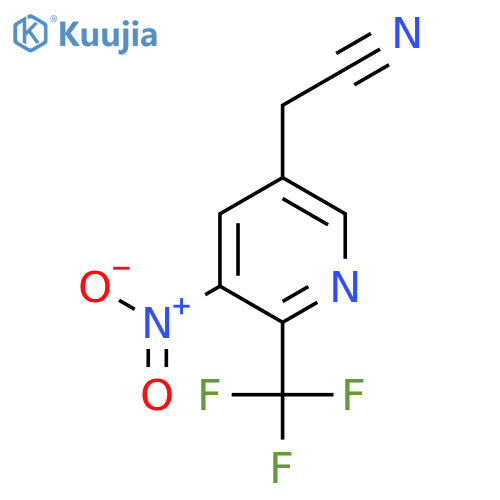 3-Nitro-2-(trifluoromethyl)pyridine-5-acetonitrile structure