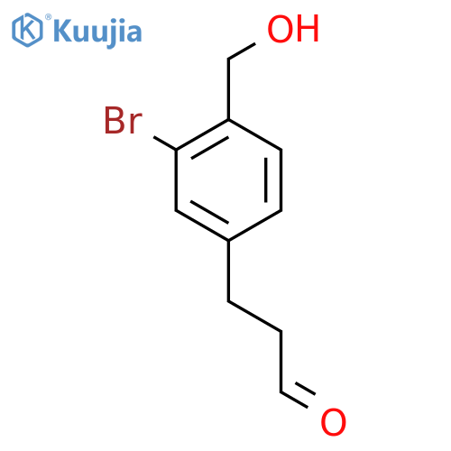 3-(3-Bromo-4-(hydroxymethyl)phenyl)propanal structure