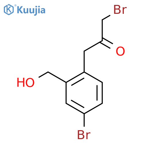 1-Bromo-3-(4-bromo-2-(hydroxymethyl)phenyl)propan-2-one structure