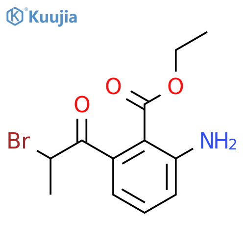 Ethyl 2-amino-6-(2-bromopropanoyl)benzoate structure