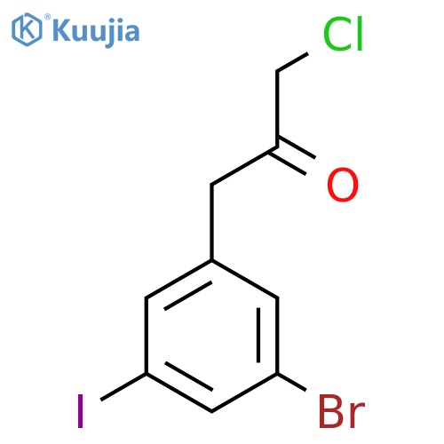 1-(3-Bromo-5-iodophenyl)-3-chloropropan-2-one structure