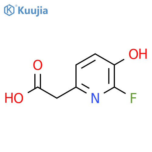 2-Fluoro-3-hydroxypyridine-6-acetic acid structure
