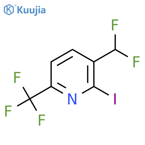 3-Difluoromethyl-2-iodo-6-(trifluoromethyl)pyridine structure