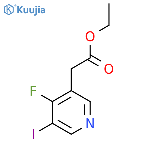 Ethyl 4-fluoro-3-iodopyridine-5-acetate structure