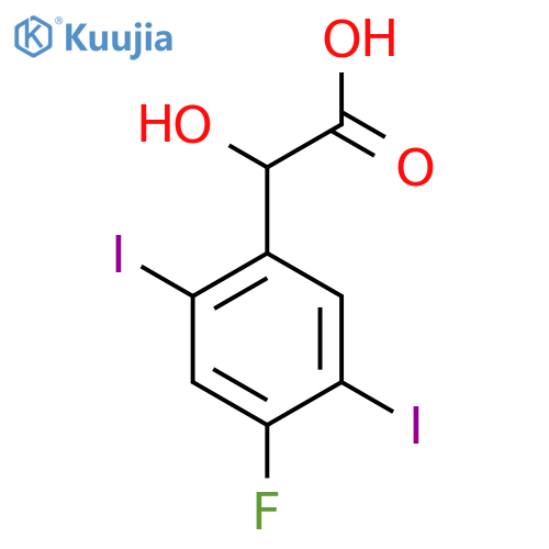 2,5-Diiodo-4-fluoromandelic acid structure