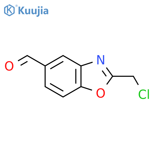 2-(Chloromethyl)benzo[d]oxazole-5-carboxaldehyde structure