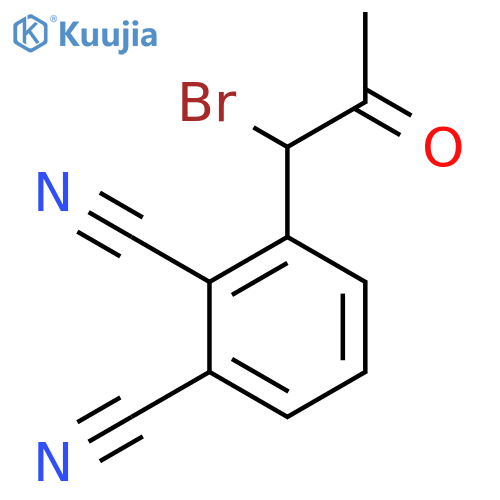 1-Bromo-1-(2,3-dicyanophenyl)propan-2-one structure