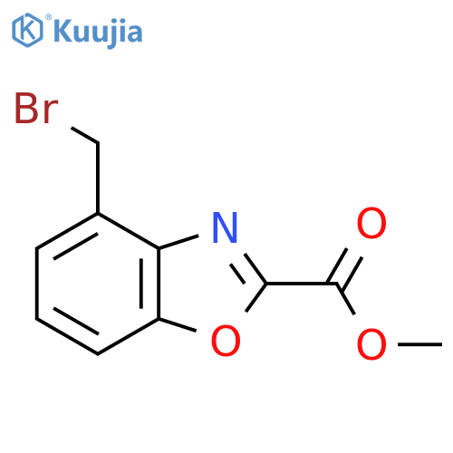 Methyl 4-(bromomethyl)benzo[d]oxazole-2-carboxylate structure