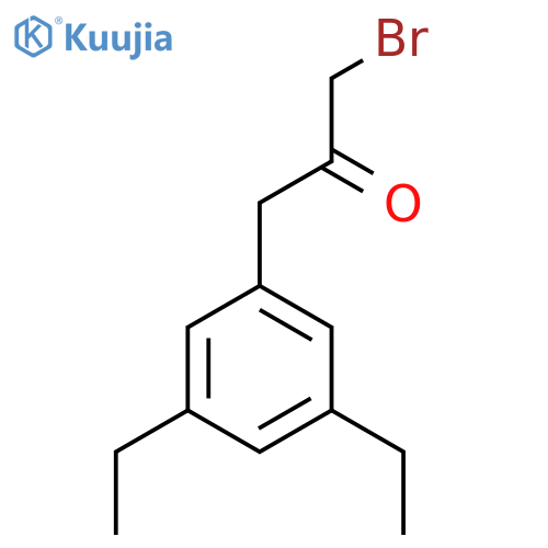 3-Bromo-1-(3,5-diethylphenyl)propan-2-one structure