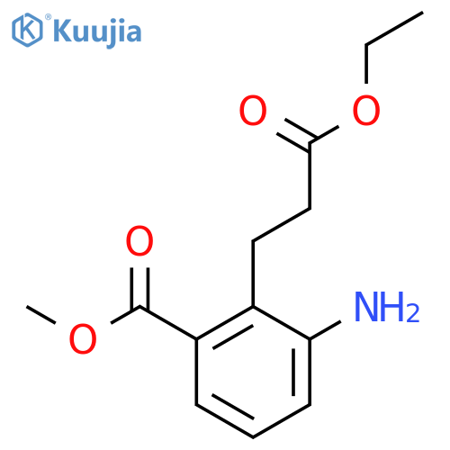 Methyl 3-amino-2-(3-ethoxy-3-oxopropyl)benzoate structure