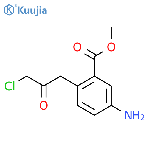 Methyl 5-amino-2-(3-chloro-2-oxopropyl)benzoate structure